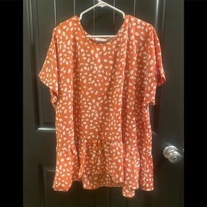 Short sleeve Dalmatian print blouse